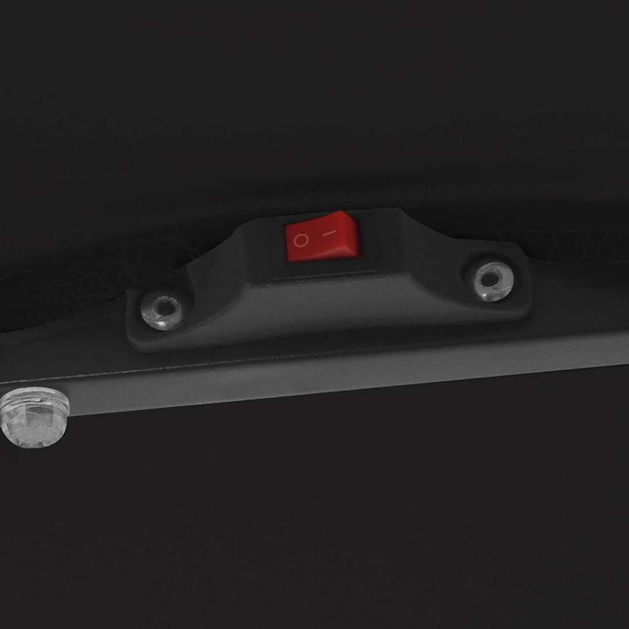 Umbra de grădină pătrată cu lumini LED, 295x245 cm, Negru - WALTI WALTI