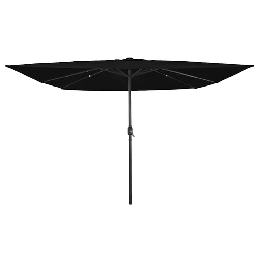 Umbra de grădină pătrată cu lumini LED, 295x245 cm, Negru - WALTI WALTI