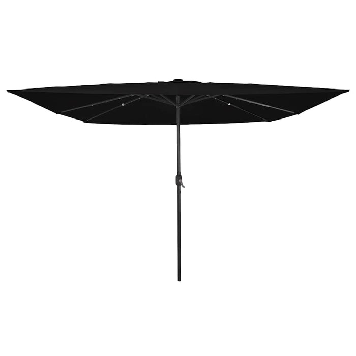 Umbra de grădină pătrată cu lumini LED, 295x245 cm, Negru - WALTI WALTI