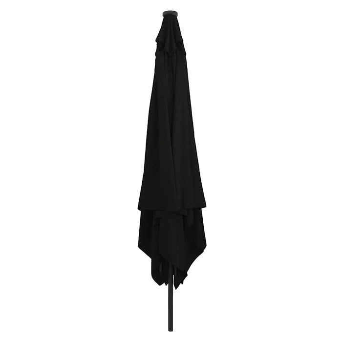 Umbra de grădină pătrată cu lumini LED, 295x245 cm, Negru - WALTI WALTI