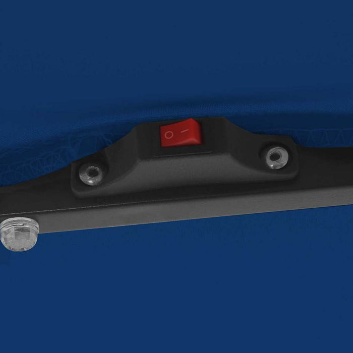 Umbrelă pătrată pentru grădină cu lumini LED, 295 x 245 cm, albastru deschis. - WALTI WALTI