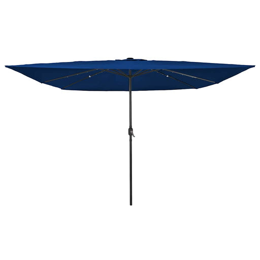 Umbrelă pătrată pentru grădină cu lumini LED, 295 x 245 cm, albastru deschis. - WALTI WALTI