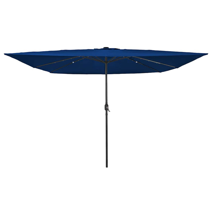 Umbrelă pătrată pentru grădină cu lumini LED, 295 x 245 cm, albastru deschis. - WALTI WALTI