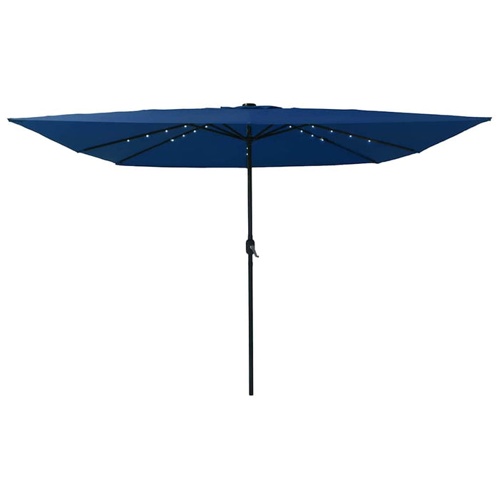 Umbrelă pătrată pentru grădină cu lumini LED, 295 x 245 cm, albastru deschis. - WALTI WALTI