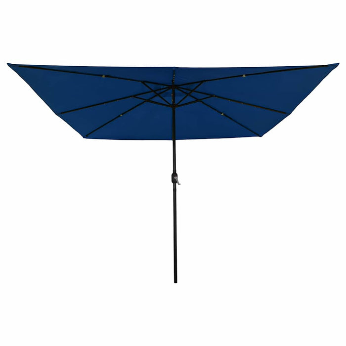 Umbrelă pătrată pentru grădină cu lumini LED, 295 x 245 cm, albastru deschis. - WALTI WALTI