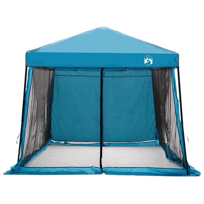 Set Cort pentru Camping 2 pcs albastru Tafetă și Material - WALTI WALTI