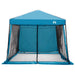 Set Cort pentru Camping 2 pcs albastru Tafetă și Material - WALTI WALTI