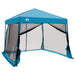 Set Cort pentru Camping 2 pcs albastru Tafetă și Material - WALTI WALTI