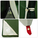 Set Cort pentru Camping 2 pcs Verde Tafetă și Material - WALTI WALTI