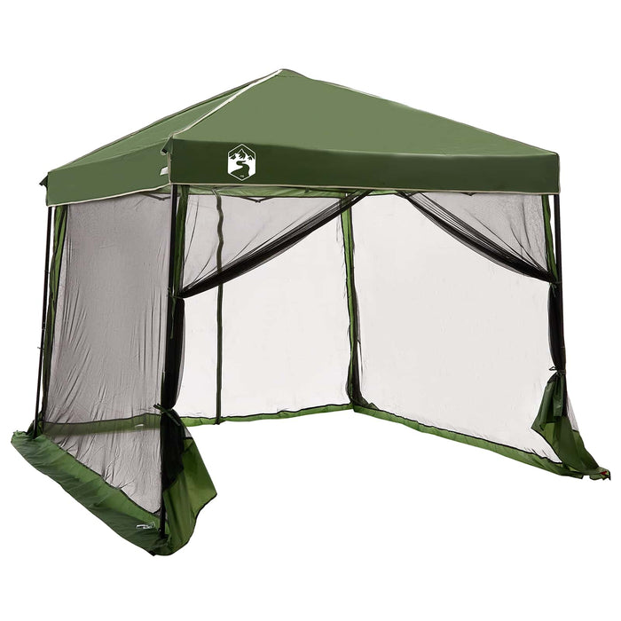 Set Cort pentru Camping 2 pcs Verde Tafetă și Material - WALTI WALTI
