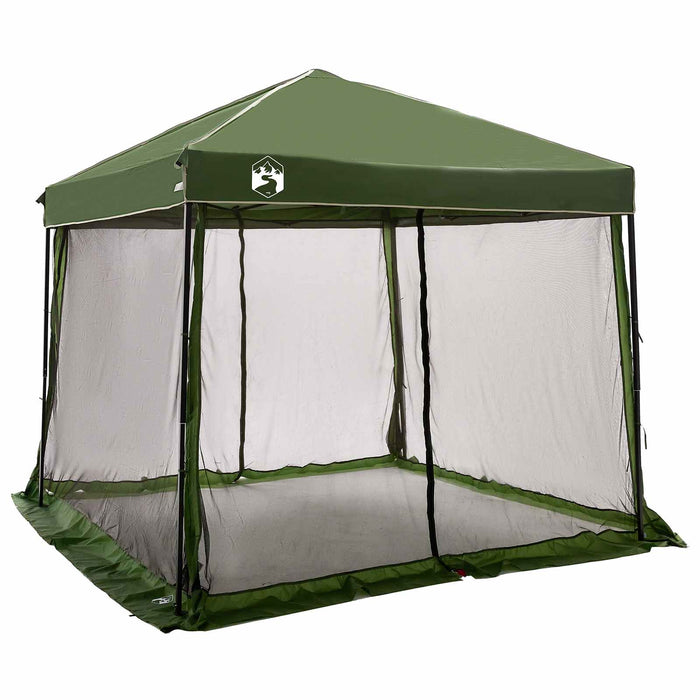 Set Cort pentru Camping 2 pcs Verde Tafetă și Material - WALTI WALTI
