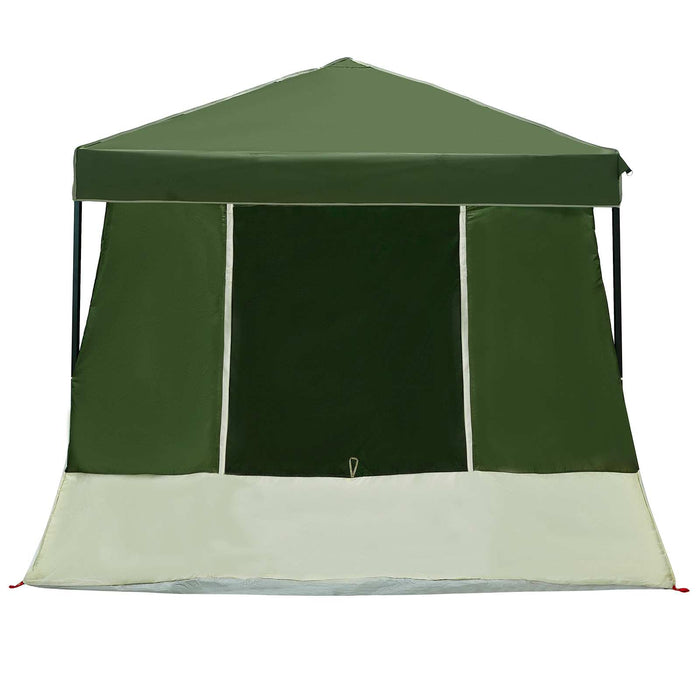 Set Cort pentru Camping 2 pcs Verde Tafetă și Material - WALTI WALTI