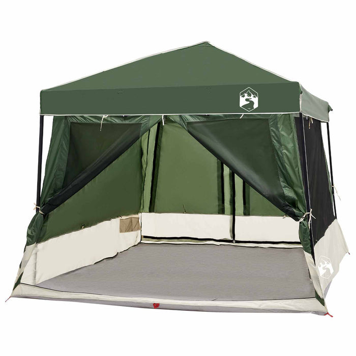 Set Cort pentru Camping 2 pcs Verde Tafetă și Material - WALTI WALTI