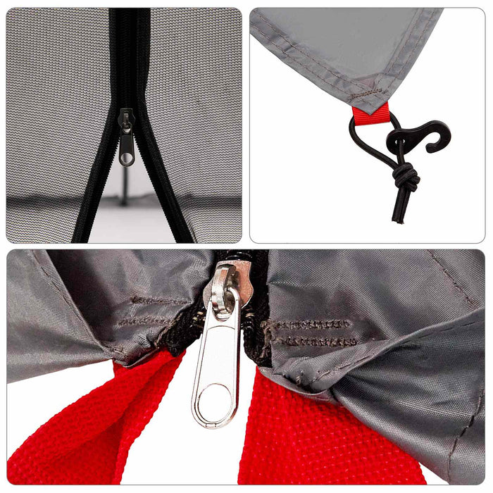 Set Cort pentru Camping cu acoperiș 2 pcs Gri și Portocalie - WALTI WALTI