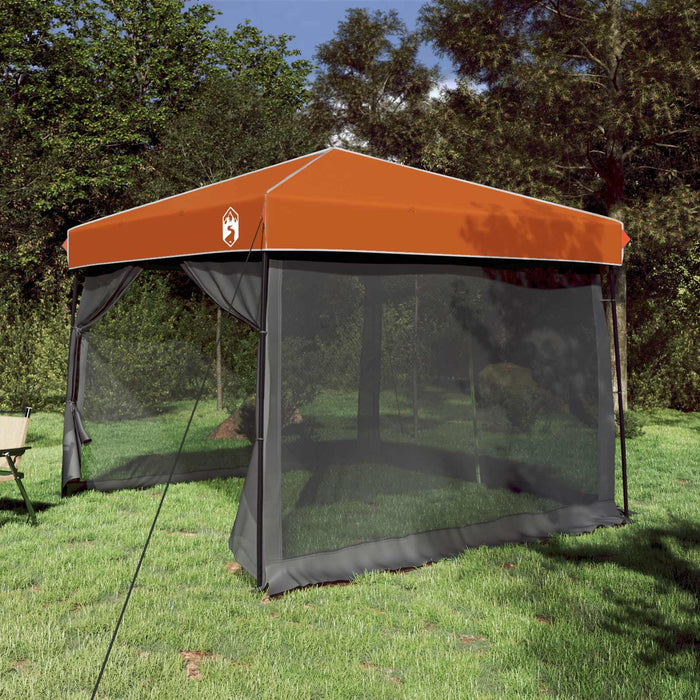 Set Cort pentru Camping cu acoperiș 2 pcs Gri și Portocalie - WALTI WALTI