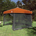 Set Cort pentru Camping cu acoperiș 2 pcs Gri și Portocalie - WALTI WALTI