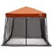 Set Cort pentru Camping cu acoperiș 2 pcs Gri și Portocalie - WALTI WALTI