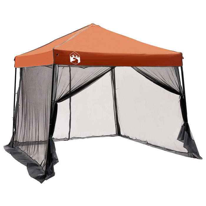 Set Cort pentru Camping cu acoperiș 2 pcs Gri și Portocalie - WALTI WALTI