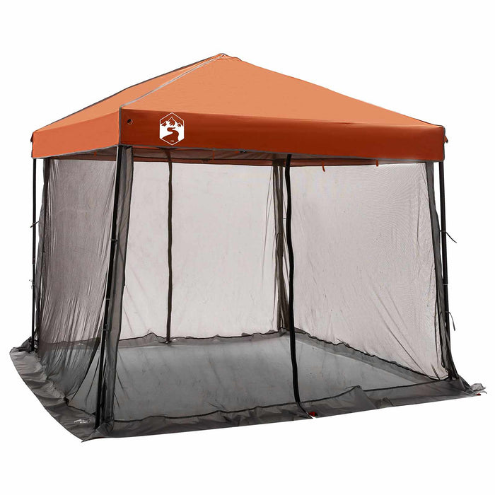 Set Cort pentru Camping cu acoperiș 2 pcs Gri și Portocalie - WALTI WALTI