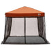 Set Cort pentru Camping cu acoperiș 2 pcs Gri și Portocalie - WALTI WALTI