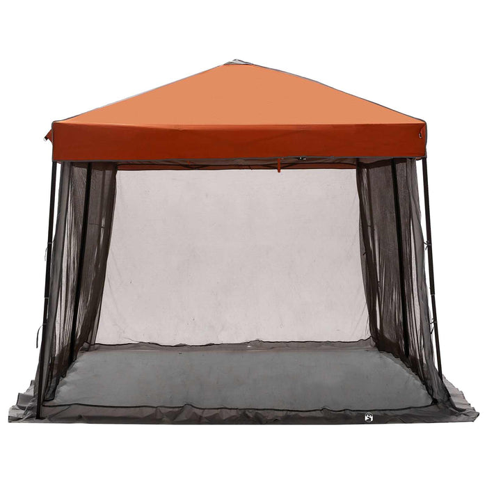 Set Cort pentru Camping cu acoperiș 2 pcs Gri și Portocalie - WALTI WALTI