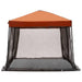 Set Cort pentru Camping cu acoperiș 2 pcs Gri și Portocalie - WALTI WALTI