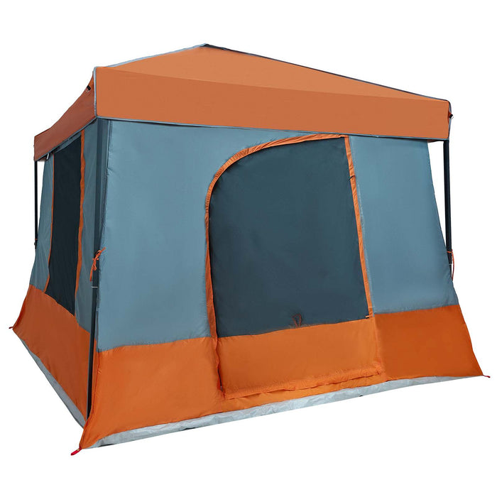 Set Cort pentru Camping cu acoperiș 2 pcs Gri și Portocalie - WALTI WALTI