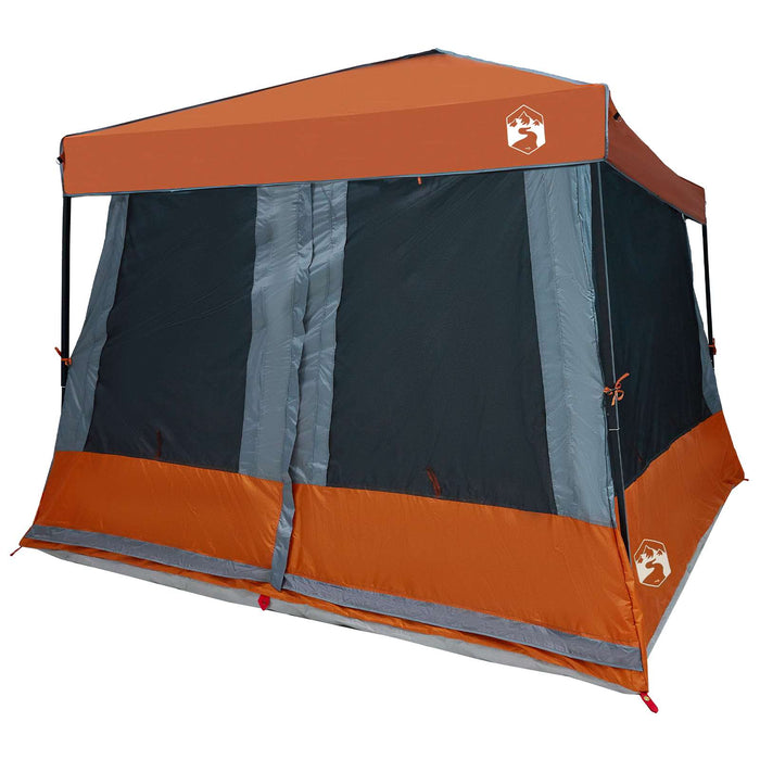 Set Cort pentru Camping cu acoperiș 2 pcs Gri și Portocalie - WALTI WALTI