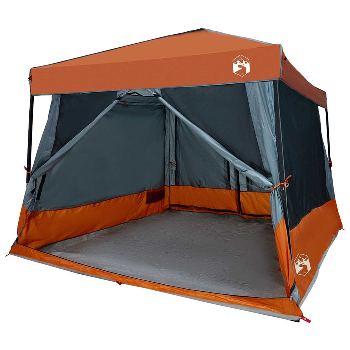 Set Cort pentru Camping cu acoperiș 2 pcs Gri și Portocalie - WALTI WALTI