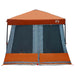 Set Cort pentru Camping cu acoperiș 2 pcs Gri și Portocalie - WALTI WALTI