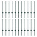 Stâlp de gard. 22 pcs Verde 100 cm Oțel - WALTI WALTI