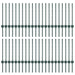 Stâlp de gard. 44 pcs Verde 100 cm Oțel - WALTI WALTI