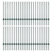 Stâlp de gard. 44 pcs Verde 120 cm Oțel - WALTI WALTI