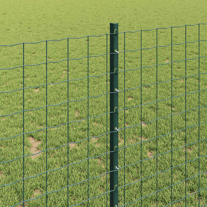 Stâlp de gard. 44 pcs Verde 140 cm Oțel - WALTI WALTI