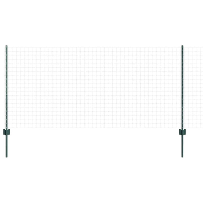 Stâlp de gard. 44 pcs Verde 140 cm Oțel - WALTI WALTI