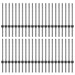 Stâlp de gard. 44 pcs Gri 100 cm Oțel - WALTI WALTI