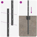 Stâlpi de gard argintii 44 pcs Gri Metal - WALTI WALTI