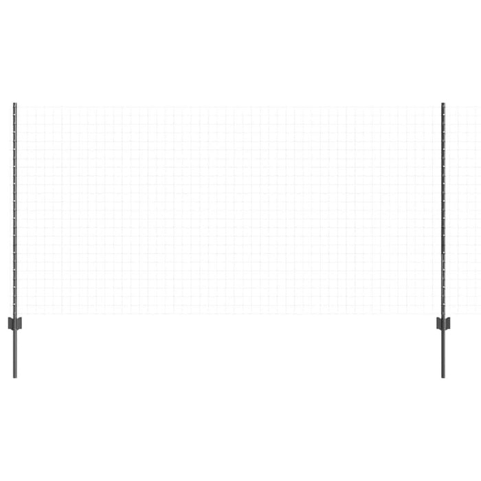 Stâlpi de Gard Other 44 pcs Gri Oțel vopsit electrostatic - WALTI WALTI