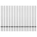 Stâlpi de gard argintii 44 pcs Gri Metal - WALTI WALTI