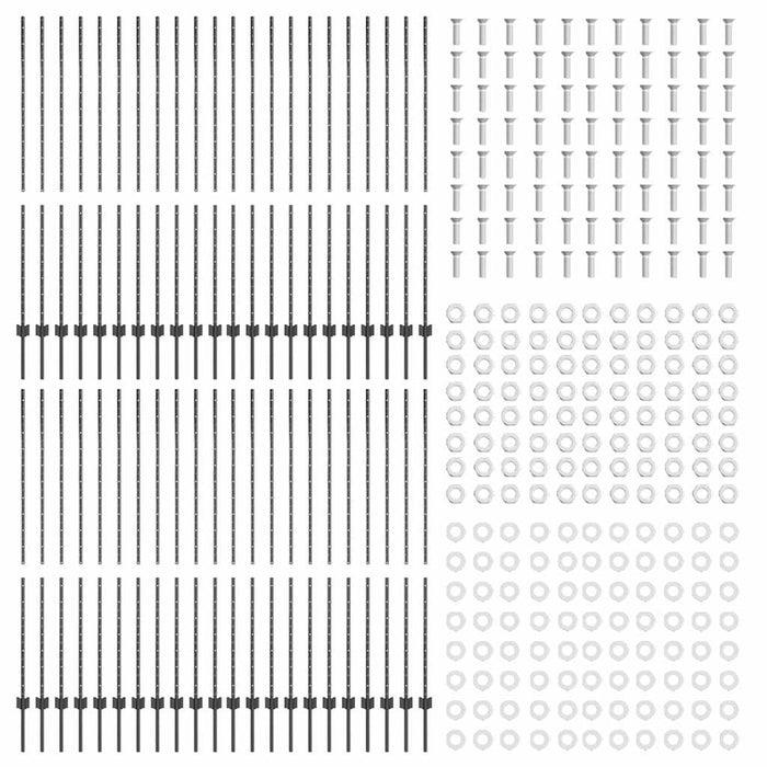 Panouri de Gardă 44 pcs Gri Oțel vopsit electrostatic - WALTI WALTI