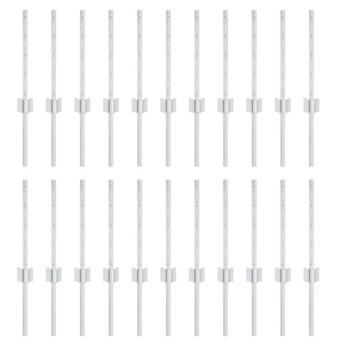 Stâlpi de Gard 22 pcs Argintiu Oțel galvanizat - WALTI WALTI