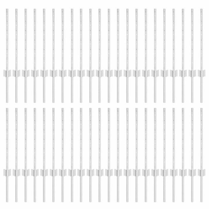 Stâlpi de Gard 44 pcs Argintiu Oțel galvanizat - WALTI WALTI