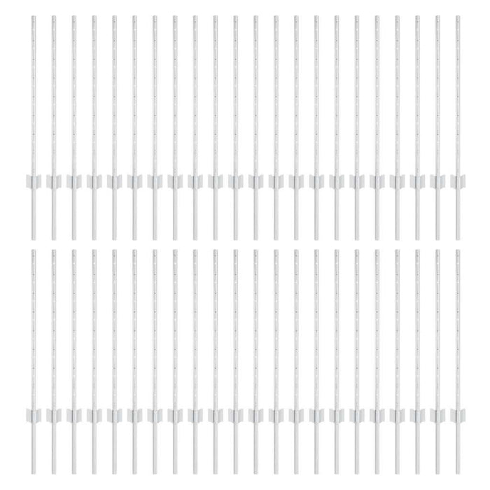 Stâlpi de gard verzi 44 pcs Argintiu Oțel galvanizat - WALTI WALTI