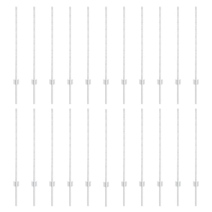 Stâlpi de Gard 44 pcs Argintiu Oțel galvanizat - WALTI WALTI