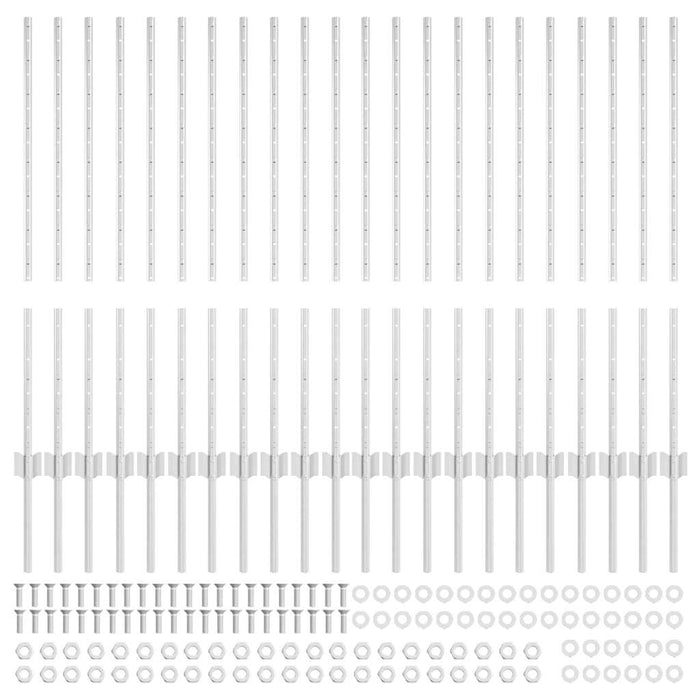 Stâlpi de Gard 44 pcs Argintiu Oțel galvanizat - WALTI WALTI