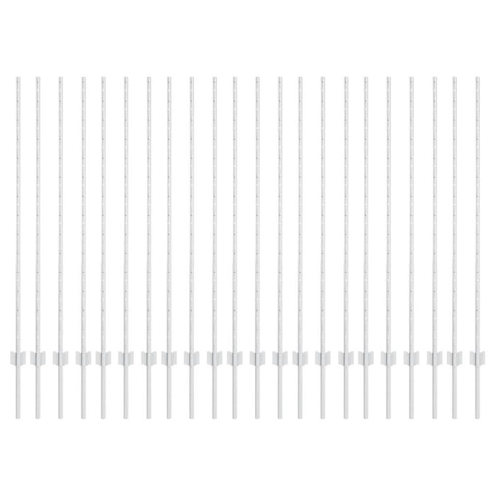 Stâlpi de Gard 44 pcs Argintiu Oțel galvanizat - WALTI WALTI