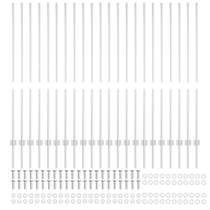 Stâlpi de Gard 44 pcs Argintiu Oțel galvanizat - WALTI WALTI