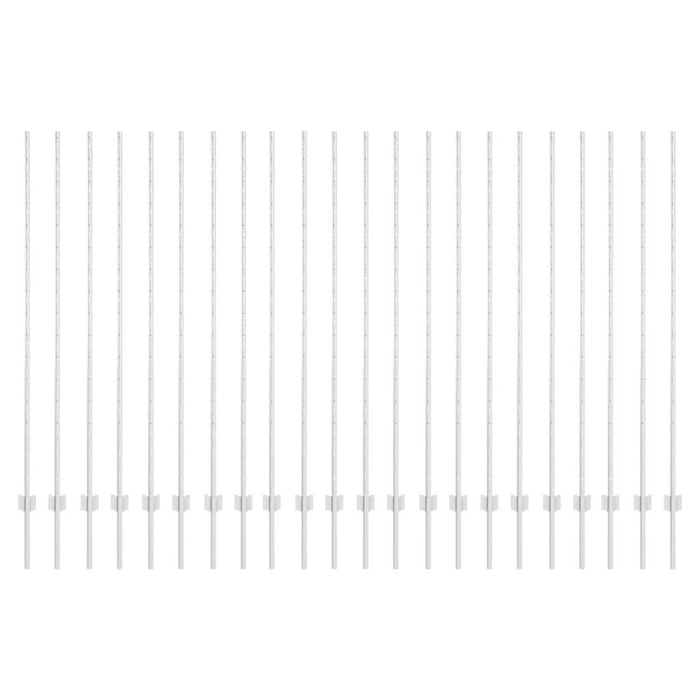 Stâlpi de gard argintii 44 pcs Argintiu Oțel Galvanizat - WALTI WALTI