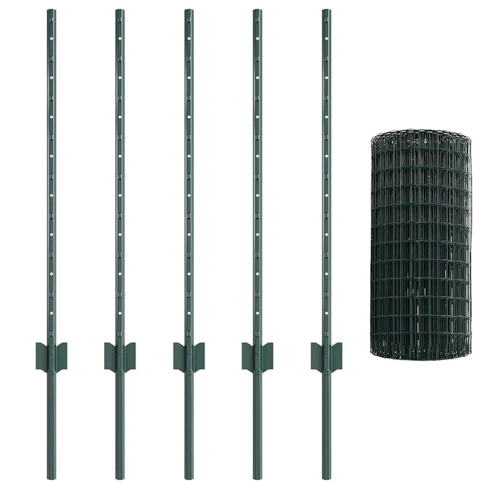 Gard cu Stâlp Verde 0,8 x 10 m Oțel și PVC - WALTI WALTI