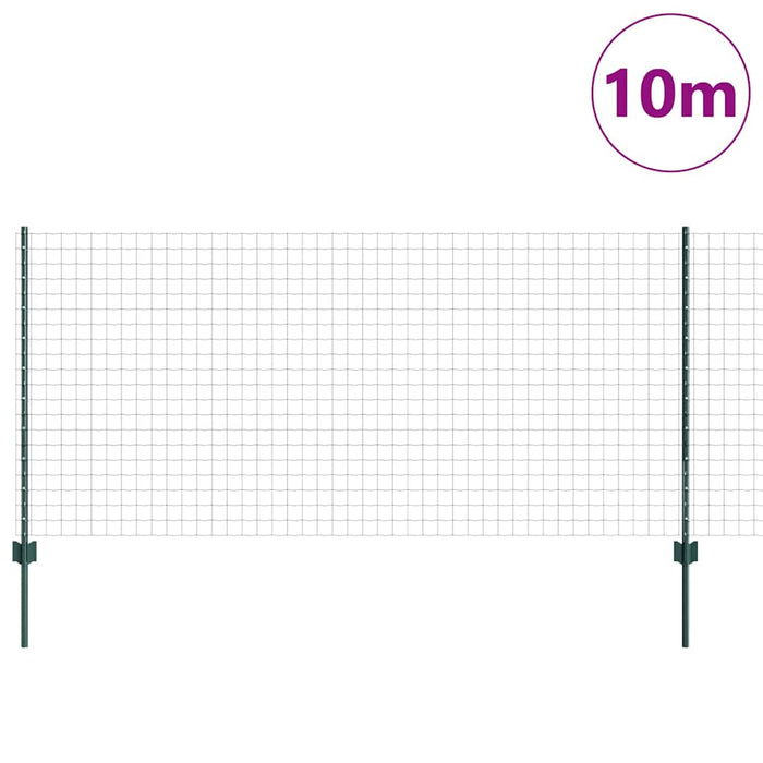 Îngrădire cu stâlpi Verde 1 x 10 m Oțel - WALTI WALTI